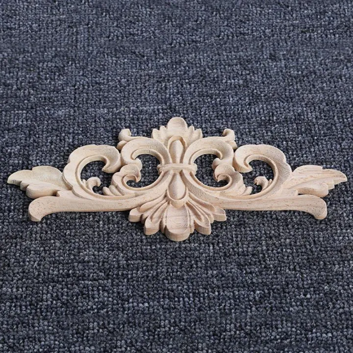Wood%20Appliques%20And%20Onlays%20Natural%20Furniture%20Wall%20Door%20Woodcarving%20Decorative%20Long%20Flower%20Wooden%20Figurines%20Frame%20-%20Image%202