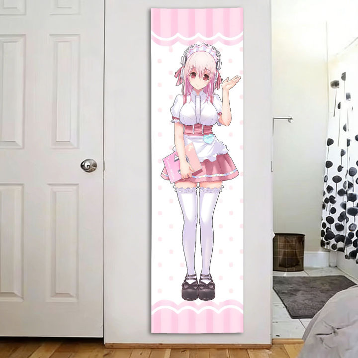 Super%20Sonico%20Maid%20Outfit%20Vertical%20Tapestry,%20Pink%20Polka%20Dot%20Wall%20Scroll,%20Kawaii%20Anime%20Long%20Hanging%20Decor%20for%20Bedroom,%20Otaku%20Room,%20-%20Image%203