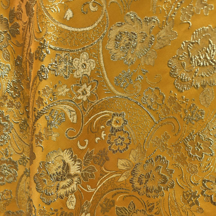 Pre-Cut%20Glitter%20Metallic%20Golden%20Floral%20Jacquard%20Brocade,%20Luxurious%20Shiny%20Embroidered%20Upholstery%20Fabric%20for%20Crafts%20DIY%20Projects%20-%20Image%205