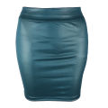 Women Mini Skirt Solid Color High Waist Slim Fit Skinny Matte Faux Leather Cozy Commuter Bodycon Skirt Streetwear.