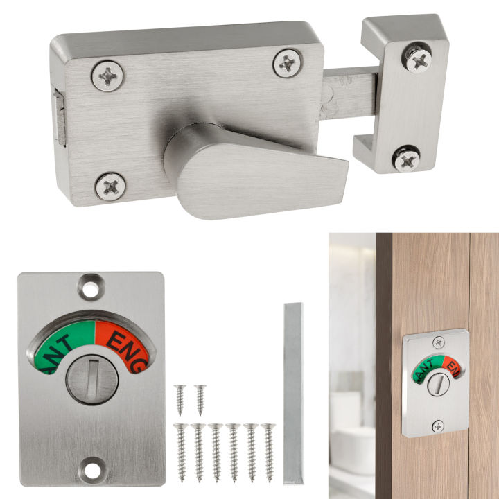 Door Lock Indicator Toilet Bathroom Lock Vacant/Engaged Chrome Latch ...
