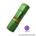 9 LED 395-400nm UV Light Flashlight Mini Torch Money Ore Leakage Id Invisible Ink Marker Pet Stains Cat Tinea Checker Use AAA.