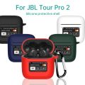 Suitable for JBL Tour Pro 2 Case Bluetooth Headset Protective Case Silicone SoftCase Charging Bag Headset Case Storage Bag Hook. 