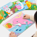 20 sheets of 3D children's stickers, handmade fun creative painting set, simple and interesting 3D art beginner kit. 