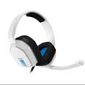 A10 ASTRO Wired Gaming Headset , Lightweight and Damage Resistant, ASTRO Audio, 3.5 mm Audio Jack, for Xbox Series X|S, Xbox One, PS5, PS4, Nintendo Switch, PC, Mobile - (Without box) black & white/blue (Free Y Splitter). 