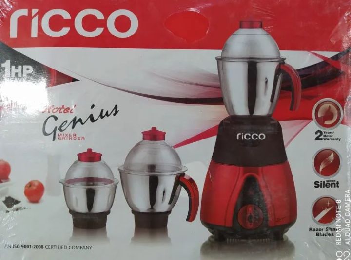 Ricco Blender Mixer And Grinder Set - 1000 Watt, With 2Year Warranty,Meat Chopper, Juicer, Mixer,
