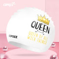 COPOZZ Waterproof Silicone Swimming Cap Long Hair Professional Women Swim Hat Ear Protection Water Sports Swimming Pool Cap.