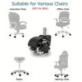5pcs 2" Heavy Duty Gray PU Silent Swivel Stem Casters, Smooth & Durable Wheels for Office Chairs, Gaming Chairs. 