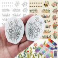 Water Soluble Stabilizer Embroidery Patterns Stick Stitch Embroidery Flower Pre-Printed Water Soluble Crafts Paper for Embroider. 
