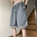 High Quality Summer Men's Basketball Shorts Loose Quick Dry Streetwear Casual Knee Length Trousers Male.