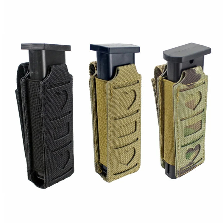 Tactical 9mm Molle Single Magazine Pouch Multitool Pouch Elastic