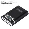 HAWEEL DIY 4 x 18650 Battery (Not Included) 10000mAh Power Bank Shell Box with 2 x USB Output & Display For All Smartphones. 