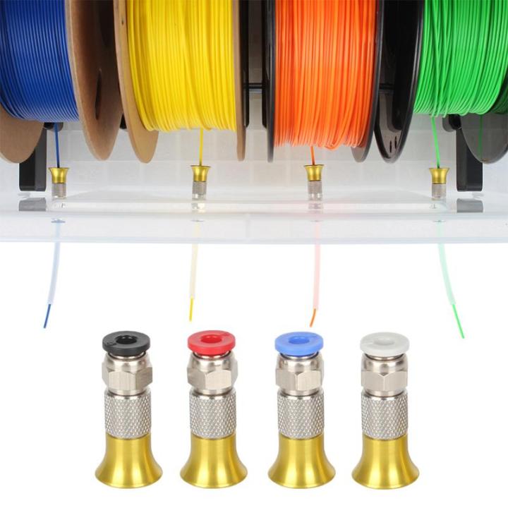 1/4-Pcs 3D Printer Filament Connector Kit, PC4-M10 Pneumatic Fitting Couplers Fits for 4mm Feeding Tube