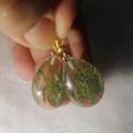 resin earrings. 