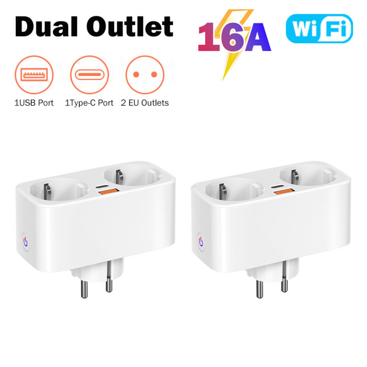 MANHOT%2016A%20WiFi%20Smart%20EU%20Plug%20PD20W/25W%20Fast%20Charge%20Smart%20Plug%202%20in%201%20Socket%20Smart%20Dual%20Outlet%20%20Work%20With%20Tuya%20Alexa%20%20Home%20-%20Image%207