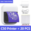 Mini Portable Thermal Printer Wireless Tattoo Printer With Transfer Paper Mobile Machine For Tattoo Logo Tag Printing DIY Artist. 