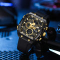 SMAEL Brand 8109 New electronic watch fashion square dual display waterproof luminous Multi-color For Men.