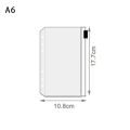 10Pcs A5 A6 A7 Binder Pocket Binder Zipper Folders for 6 Ring Notebook Divider Page Waterproof PVC Leaf Document Filing Bag.