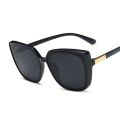 Luxury Brand Designer Cat Eye Sunglasses Woman Vintage Black Mirror Sun Glasses For Fashion Big Frame Cool Sexy Female Oculos. 