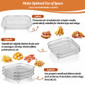Stainless Steel Air Fryer Baking Grilling Rack with Air Fryer Paper Oven Barbecue Bracket Food Baking Cooking Frying Basket.