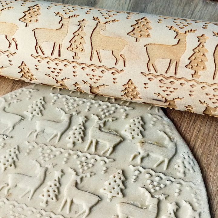 Christmas%20Rolling%20Pins%20Rock%20Snowflake%20Elk%20Wooden%20Rolling%20Embossing%20Baking%20Cookies%20Biscuit%20Fondant%20Cake%20Patterned%20Roller%2035*5cm%20-%20Image%206