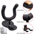 Guitar Wall Mount Hanger Hook Acoustic Electric Bass Guitar Wall Hook Hanger Black Metal Holder Hanger. 