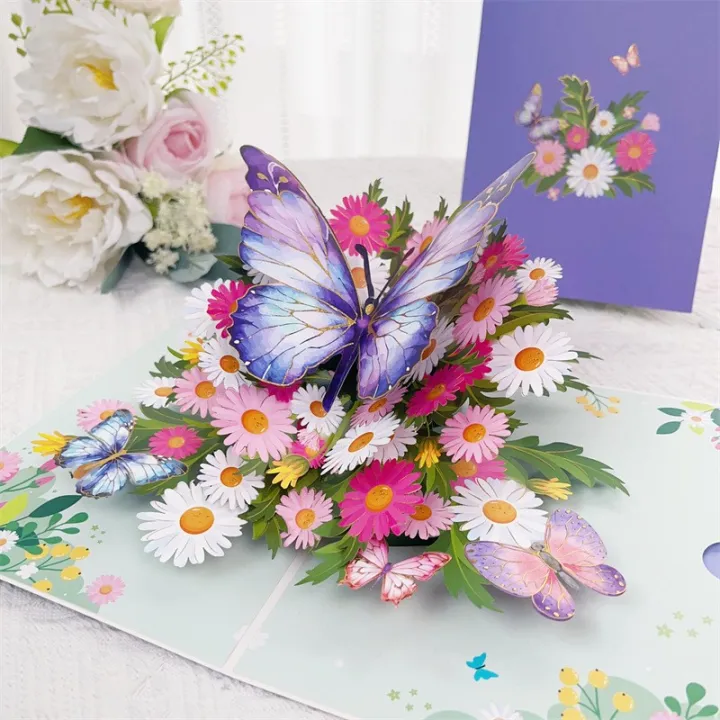 3D Butterfly Pop Up Card For Women, Birthday/Anniversary/Retirement