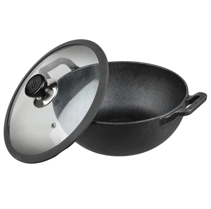 Famous%20Cast%20Iron%20Kadahi%20Karahi%20With%20Glass%20Lid%2026cm%20-%20Image%202