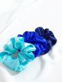 Pack of 3 Silk satin hair scrunchies hair ties medium size scrunchies for women and girls. 