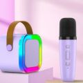 K12 Kids Karaoke Microphone Speaker Machine | Bluetooth-Compatible Wireless Karaoke Mic with RGB LED Lights & Built-In Speaker. 