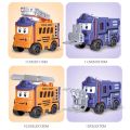 Reverse Deformation Convoy Multifunctional Manual Construction Vehicle and Reversible Race Car Gift for Boys. 