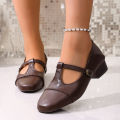 *Fashionable/ Hot Selling Le Fu Shoes Spring and Autumn New Round Toe Square Heel Comfortable Casual Single Shoes for Women.