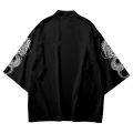 Sleeves Dragon Print Black Kimono Loose Japanese Streetwear Cardigan Women Men Harajuku Haori Cosplay Top Shirts Yukata.