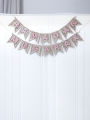 1Pc Pink Wooden Ramadan Muslim Decor Banner Pull Flag Ramadan Kareem Hanging Ornaments Wooden Ornaments Eid Mubarak Happy . 
