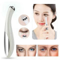 Electric Eye Massager Vibration Wrinkle Anti-Ageing Eye Massage Dark Circle Removal Beauty Face Eye Care Pen Pink and White. 