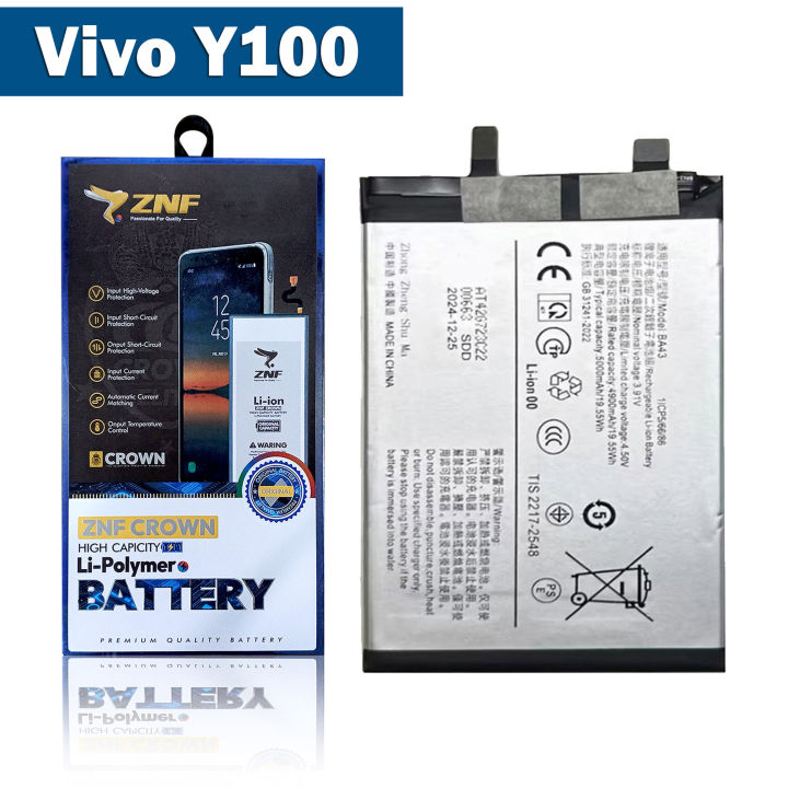 Vivo Y100 Battery BA43 – Premium Quality ZNF 5000mAh High Capacity For Y100
