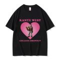 Kanye West 100% Cotton T-Shirt Men's Vintage Hip Hop Rap Style Tshirt Men Women Short Sleeve T Shirt Streetwear. 
