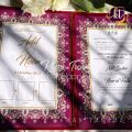 Velvet Nikkah File with Couple name inside Nikkah certificate. 