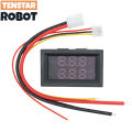 DC 0-100V 10A Digital Voltmeter Ammeter Dual Display Voltage Detector Current Meter Panel Amp Volt Gauge 0.28" Red Blue LED. 