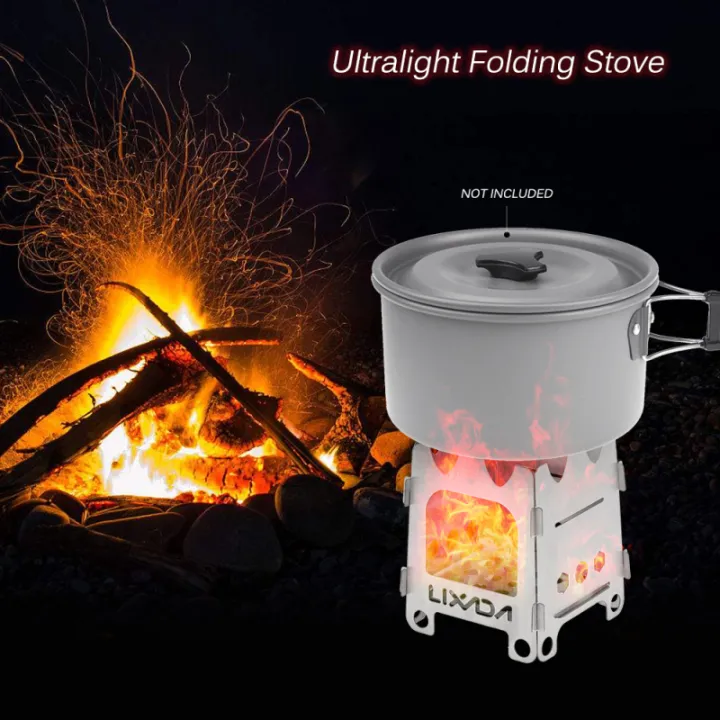 Lixada%20Titanium/Stainless%20steel%20Outdoor%20Camping%20Stove%20Portable%20Ultralight%20Folding%20Wood%20Stove%20Pocket%20Stove%20Camping%20Fishing%20Hiking%20-%20Image%205