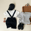 Summer Korean UNITIM Baby Boys 2PCS Clothes Set Cotton Short Sleeve T-shirts Strap Thin Shorts Suit Infant Boys Outfits. 