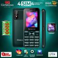 Gresso 4 Sims - 4 Sims - PTA Approved - 2.4 Inch Display - 3200mAH Battery - Auto Call recording - Wireless FM Radio - LED Torch Light - 3D Sound Speaker - Audio & Video Player - Memory card supported - 1 year brand warranty. 