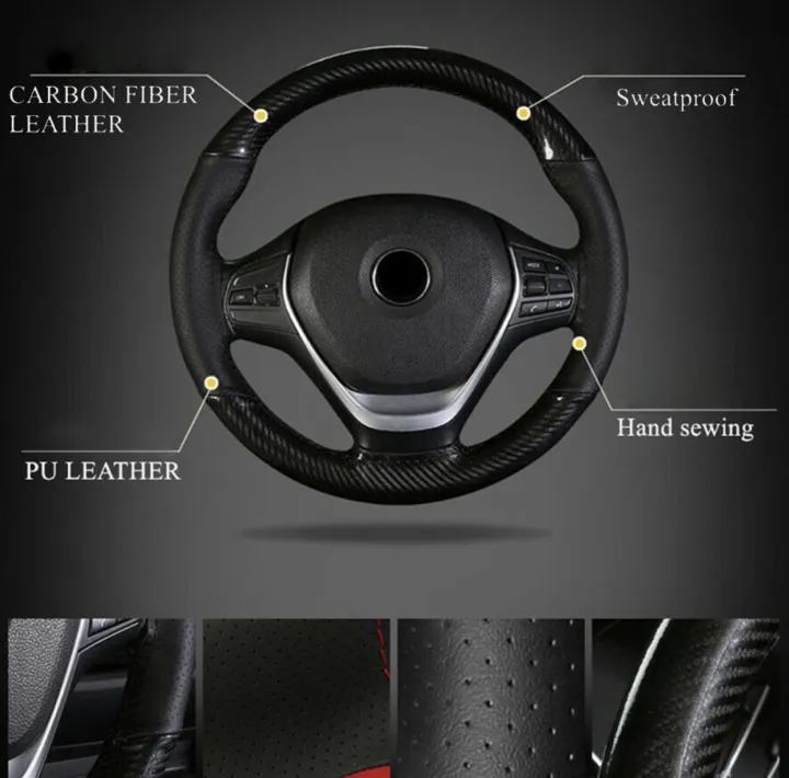 Universal%20leather%20steering%20wheel%20carbon%20fibre%20grip%20for%20all%20cars%20-%20Image%202