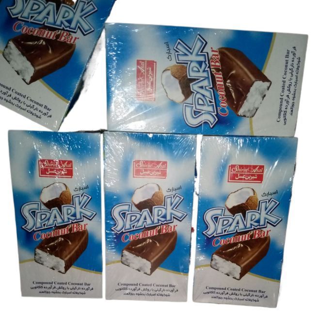 Original Important Shirin Asal Spark Coconut Bar (Pack Of 30 Big Pieces) / Spark Chocolate / Compound Coated Coconut Bar / Spark Chocolate / Fully Filled Coconut / Chocolate And Filled Coconut / Chocolates / Yummy Tasty Delicious 😋