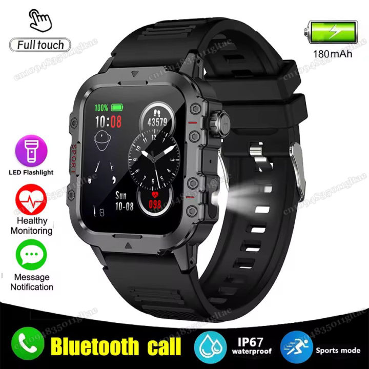 2025%20Rugged%20%20%20Smart%20Watch%20Men's%20Outdoor%20Watch%201.44"%20HD%20Touch%20Screen%20Voice%20Bluetooth%20Call%20Flashlight%20Smartwatch%20Men%20-%20Image%207