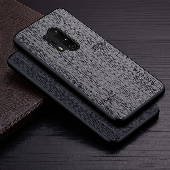 Case for 8 Pro 8T 5G Funda Bamboo Wood Pattern Leather Phone Cover Luxury Coque for 8 Pro Case Capa