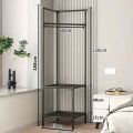 2 in 1 Corner Clothes Rack Nightstand Coat Rack Storage Bedroom Clothes Stand Organizer Night Table Storage Shelf Clothing Racks. 