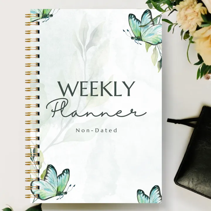 Undated Weekly Planner Spiral Notebook with Habit Tracker to Do List ...