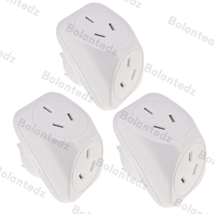 3pcs/lot AU Double Plug Outlet Extender Multi Plugs Adaptor Electrical ...