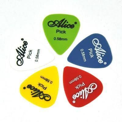 Alice Guitar Picks 5pcs Combo Pack 0.58mn
